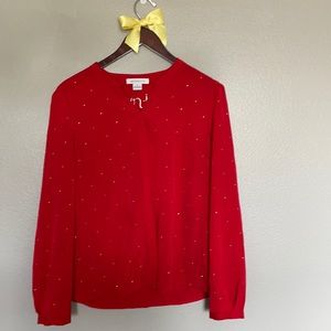 Liz Claiborne Small Blouse with gold embellishment